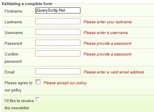 Jquery Form Validation Remote Example
