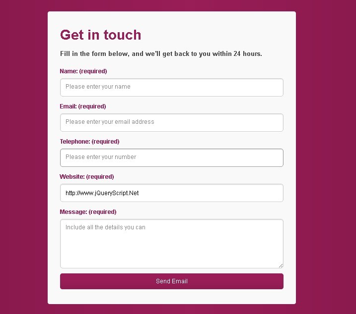 Contact Form Template Html5 Css3