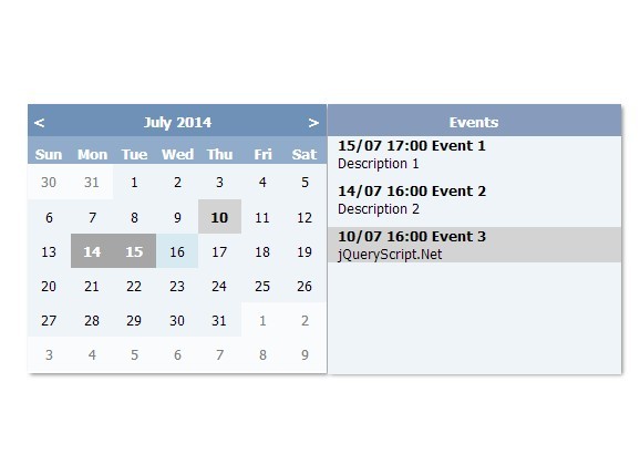 10 Best Javascript Calendar Plugins For Scheduled Events Update Jquery Script