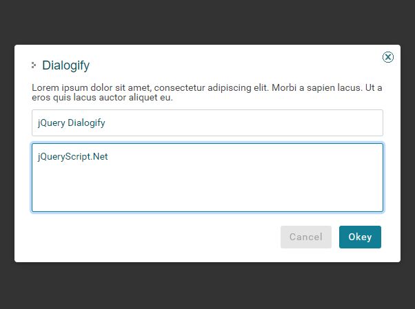 Modern Dialog & Modal Plugin With jQuery And Dialog Element - Dialogify