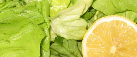 salad with lemon