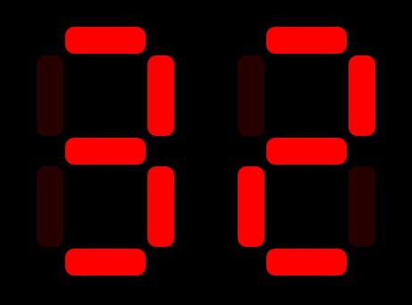 2-Digit Seven Segments LED Counter with jQuery