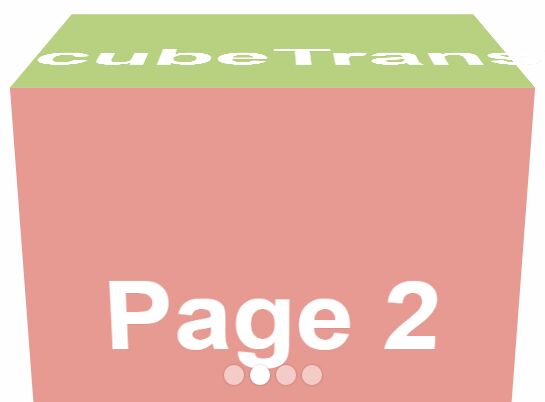 3D Cube Page Transition Plugin With jQuery - cubeTransition.js