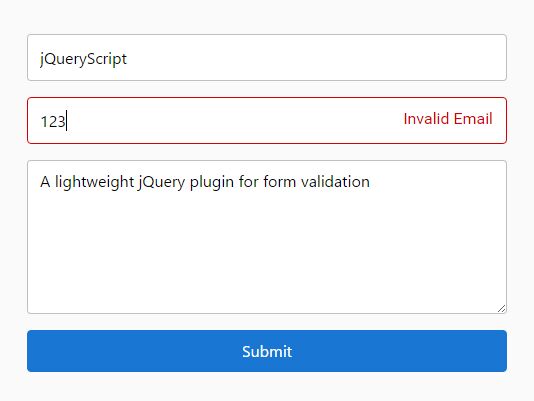 A Super Tiny Form Validator With jQuery - validate.js