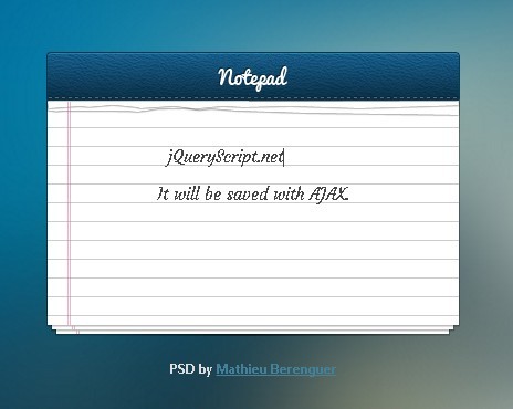 AJAX Note Taking Web App With jQuery and PHP