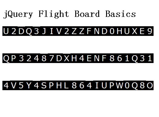 Airport Flight Board Text Effect with jQuery - flightboard