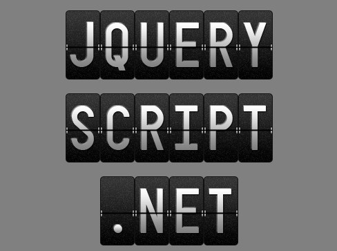 Airport-Like Text Flip Animation with jQuery and CSS3 - splitFlap
