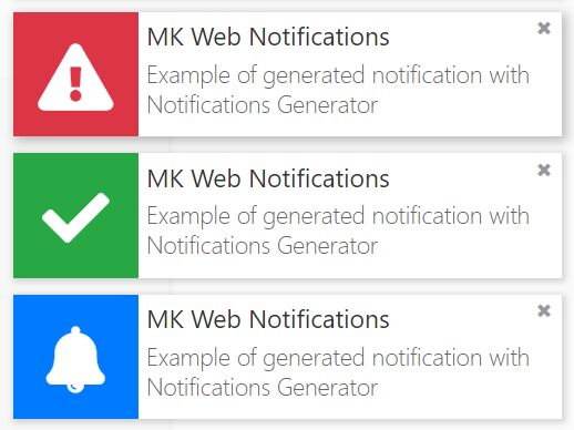 Desktop Notification Style Alert & Toast Message Plugin - MK Web Notifications