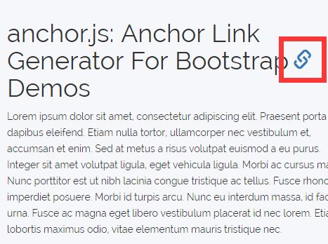 Creates Anchors For Headings In Your Bootstrap Pages - anchor.js