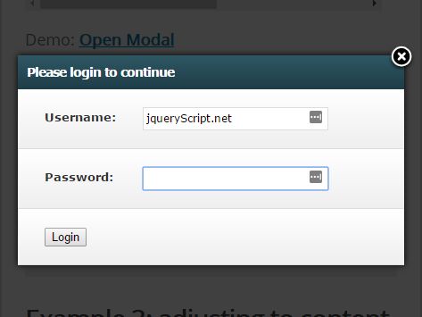 Animated AJAX-Enabled Modal Plugin With jQuery - Modal.js