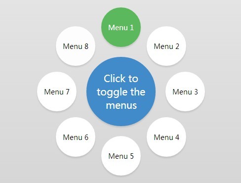 Animated Circle Menu with jQuery and CSS3 | Free jQuery Plugins