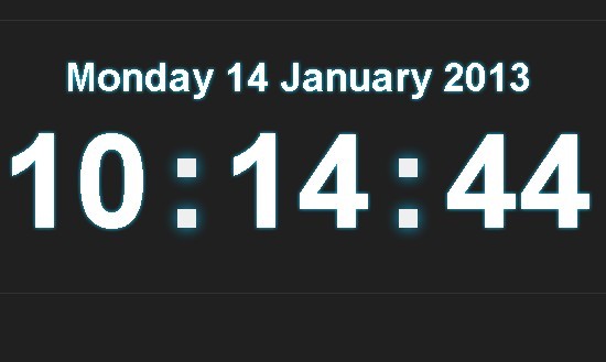 Animated Digital Clock Plugin with jQuery and CSS3 | Free jQuery Plugins