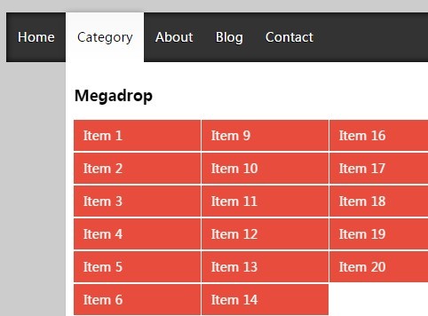 Animated Dropdown Mega Menu with jQuery and Animate.css