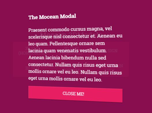 Pretty Cool Animated Modal Plugin For jQuery - MoceanModals