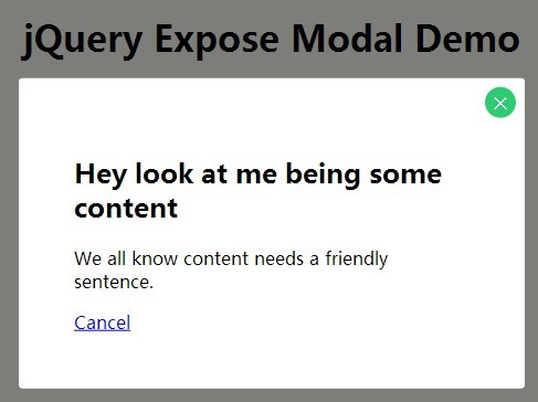 Animated & Responsive Modal Window with jQuery and CSS3 - Expose Modal