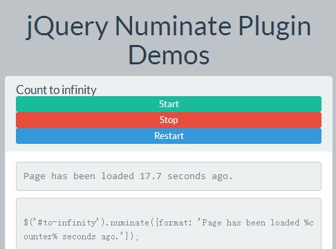 Animated jQuery Number Counter Plugin - Numinate