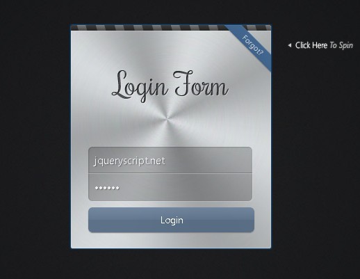 Apple Login Form With jQuery And CSS3