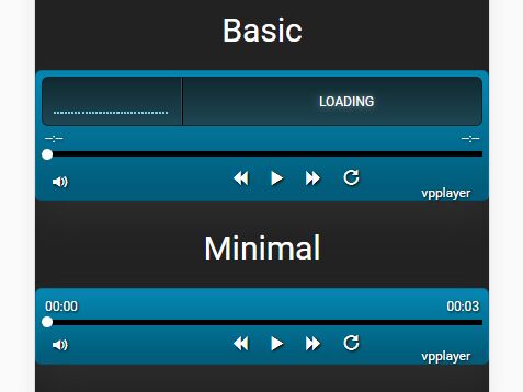 Basic Audio Player For Bootstrap - jQuery vpplayer
