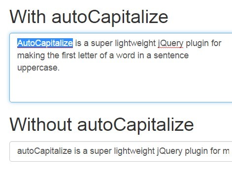 Auto Capitalize Sentences with jQuery autoCapitalize Plugin