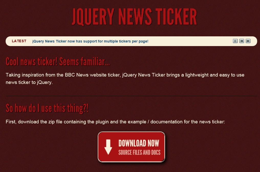 BBC News-Like Website Ticker Plugin with jQuery - News Ticker