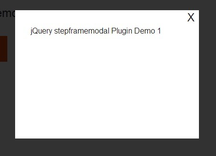 Basic Modal & Popup Plugin with jQuery - stepframemodal