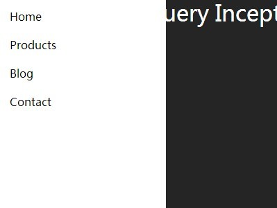 Basic Sidebar Toggle Navigation with jQuery and CSS3 - Inception Menu
