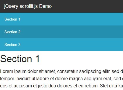Basic Smooth Scroll Plugin with jQuery - scrollit.js