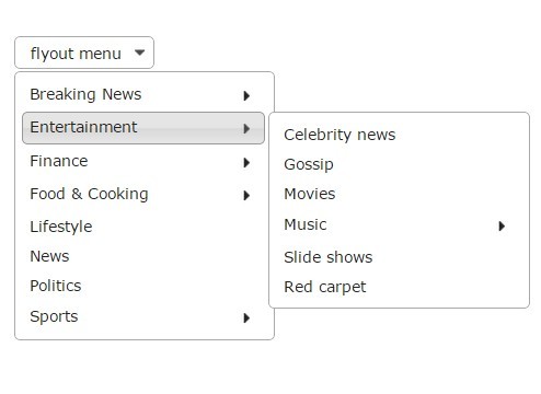 Beautiful Dropdown/Drilldown Menus Using jQuery and jQuery UI