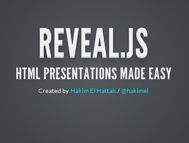 html to presentation