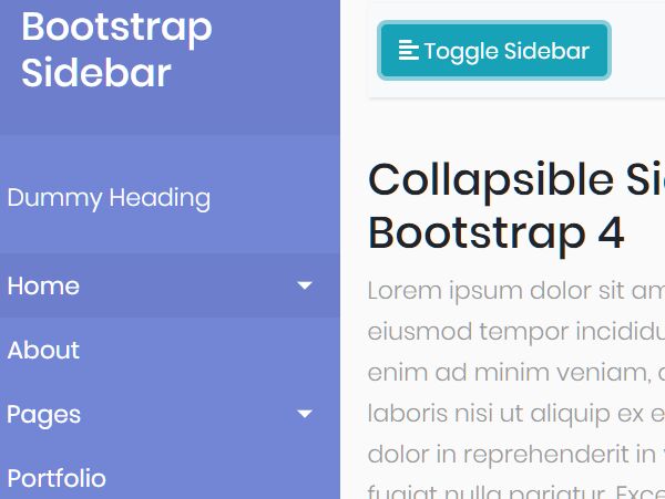 5 Cool Sidebar Navigtation Templates For Bootstrap 4 3 Free