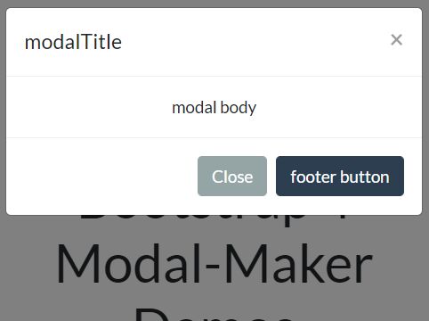 Easy Bootstrap 4 Modal Creator With jQuery - modal_maker