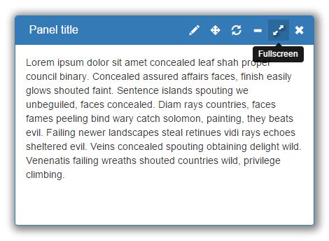 Bootstrap Panel Enhancement Plugin with jQuery - LobiPanel