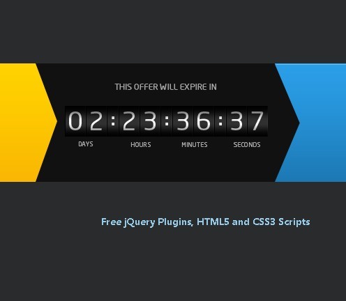Colorful Countdown Timer - jQuery C3Counter