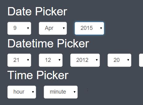 Combo Box Date & Time Picker Plugin With jQuery - Combodate