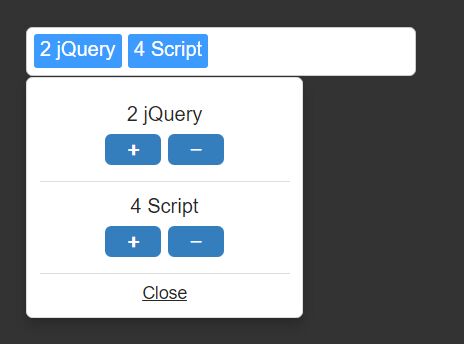 Convenient jQuery Separated Input Stepper Plugin - NumberCategorySelector