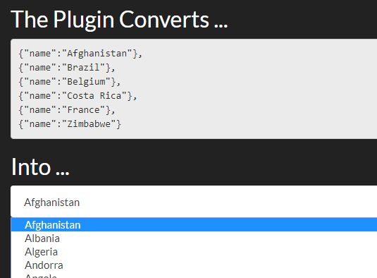 Convert JSON Data to HTML - jQuery Miranda.js | Free jQuery Plugins Convert Json Data To Html - Jquery Miranda.Js | Free Jquery Plugins