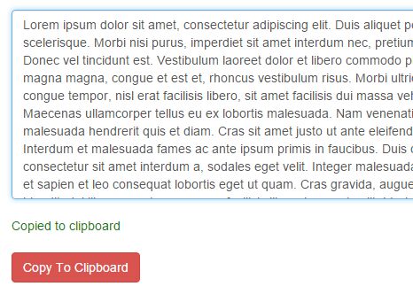 Copy Entire Textarea To Clipboard Using jQuery - Copyme