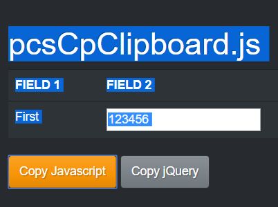 Copy Text To Clipboard Plugin - pcsCpClipboard.js