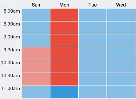 Create A Basic Weekly Schedule with Hour Selector Using jQuery