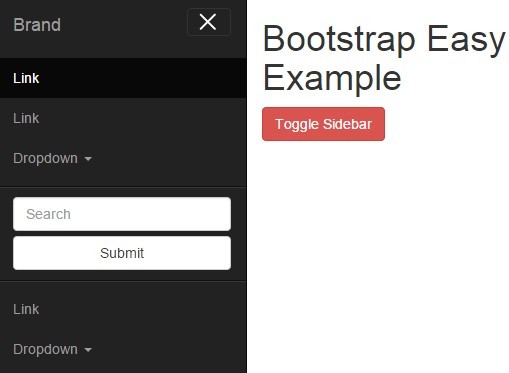 Create An Off-canvas Sidebar Navigation with jQuery and Bootstrap