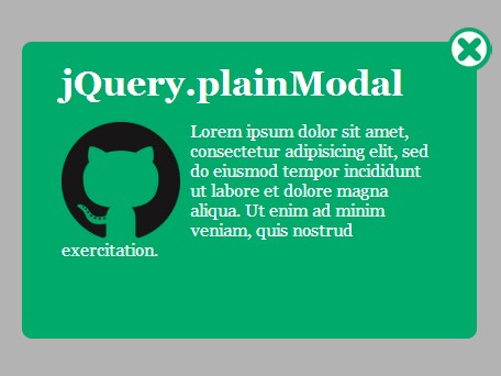 Creating A Flat Style Modal Window with jQuery plainModal Plugin