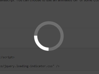 Creating A Loading Indicator with jQuery and CSS3