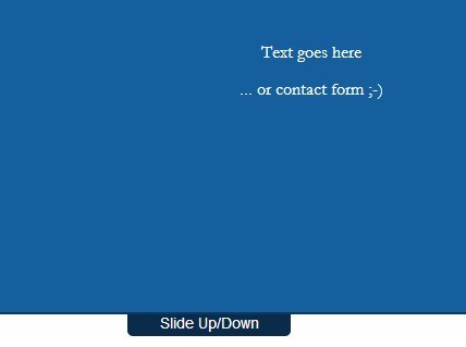 Creating A Simple Sliding Panel with jQuery and CSS - slideupdown