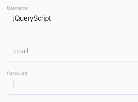 Creating Material Design Input Fields With jQuery - AddInput