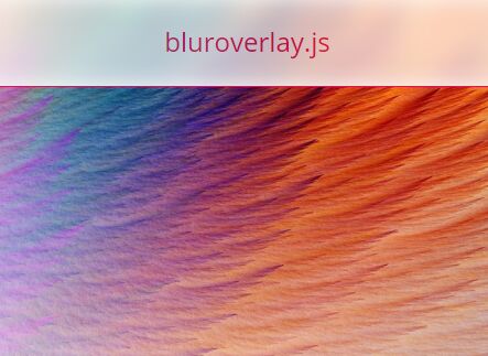 Creating iOS Style Blur View Using jQuery And SVG Filters - bluroverlay.js