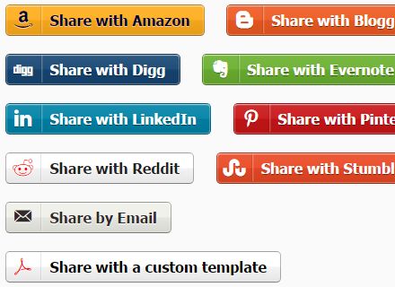 Custom Social Share Buttons / Links With jQuery - socialShare
