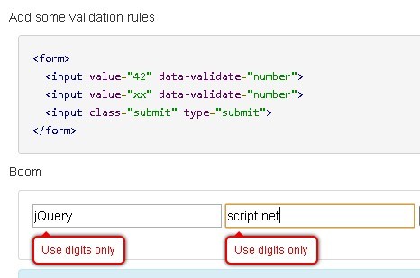 Customizable jQuery Client Side Validation Plugin - Verify.js