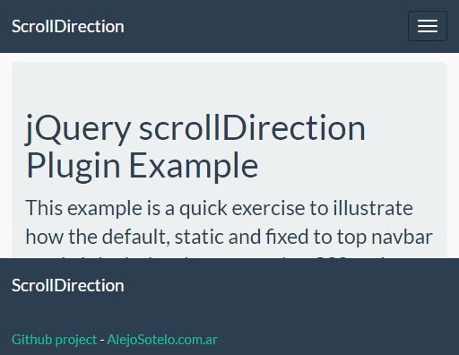 Detecting Scroll Direction With jQuery - scrollDirection