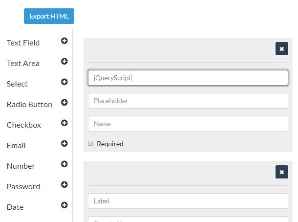 Drag And Drop Form Builder With Bootstrap And jQuery
