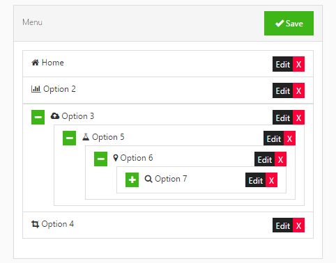 Multilevel Menu Editor for Bootstrap